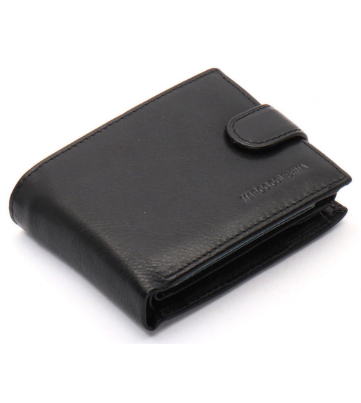 Черный мужской портмоне из натуральной кожи с визитницей Marco Coverna MC-2057H-1