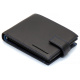 Черный стильный мужской кошелек с блоком для документов из натуральной кожи Marco Coverna MC-1006 A 1221