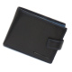 Черный стильный мужской кошелек с блоком для документов из натуральной кожи Marco Coverna MC-1006 A 1221