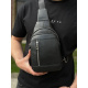 Стильный мужской слинг на плечи 18х32х6, сумка рюкзак для путешествий и отдыха TIDING BAG 7862 черная