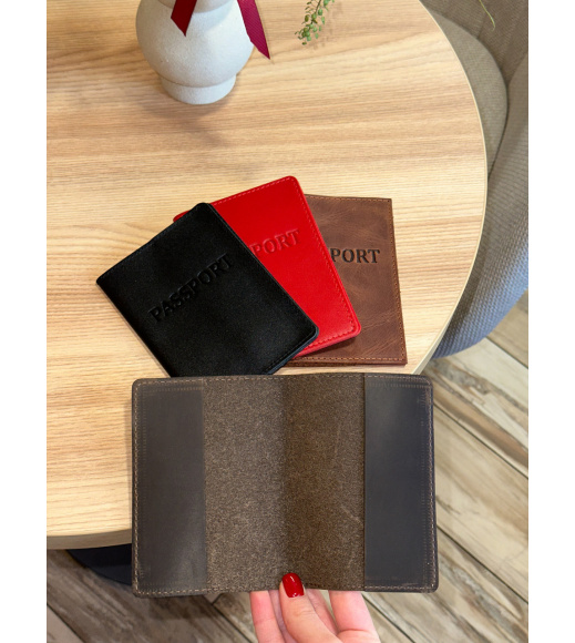 Кожаная обложка для паспорта с надписью 1940