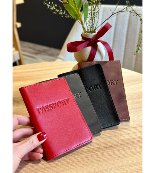 Кожаная обложка для паспорта с надписью 1940