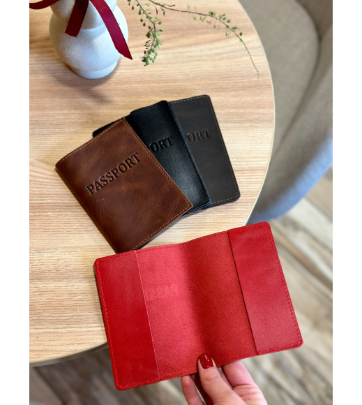 Кожаная обложка для паспорта с надписью 1940