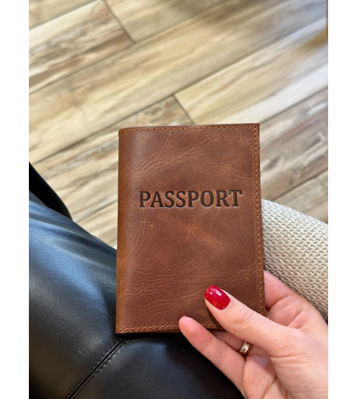 Кожаная обложка для паспорта с надписью 1940