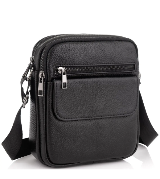 Сумка мужская через плечо 17х21х5, барсетка для обучения, мессенджер для телефона Tiding Bag IT-73302 черная