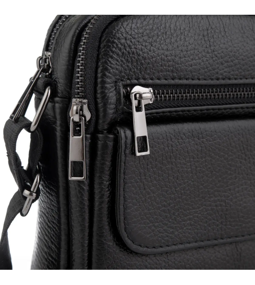 Сумка мужская через плечо 17х21х5, барсетка для обучения, мессенджер для телефона Tiding Bag IT-73302 черная