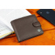 Кожаный мужской портмоне на кнопке ST Leather ST104 Коричневый