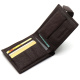 Кожаный мужской портмоне на кнопке ST Leather ST104 Коричневый