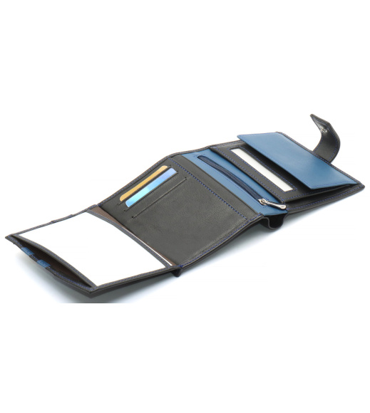 Черный кошелек с фиксацией из натуральной кожи Marco Coverna MC-1005 A 1221