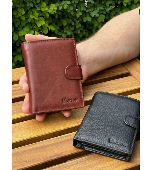 Мужской кожаный кошелек люкс, мужской портмоне натуральная кожа HORTON 301B