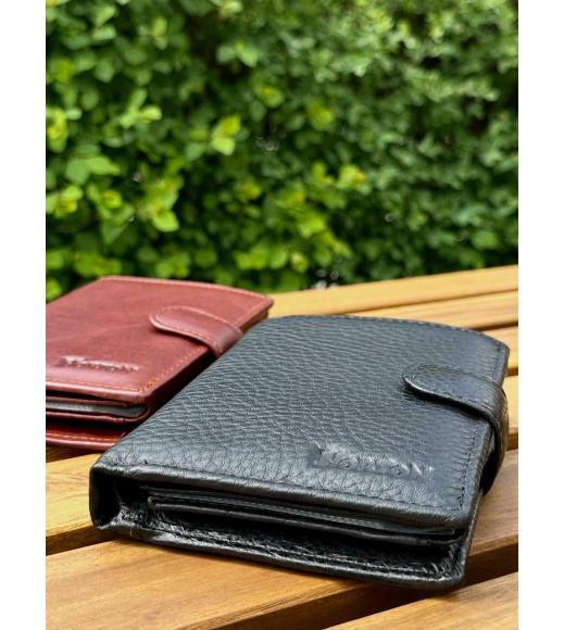 Мужской кожаный кошелек люкс, мужской портмоне натуральная кожа HORTON 301B