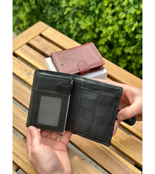 Мужской кожаный кошелек люкс, мужской портмоне натуральная кожа HORTON 301B