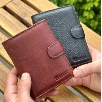 Мужской кожаный кошелек люкс, мужской портмоне натуральная кожа HORTON 301B