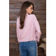 Свободная блуза с объемными рукавами пудрового цвета 115R434-3