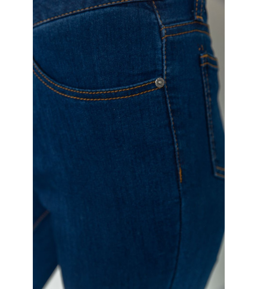Джинси жіночі стрейч напівбатал, колір синій, 129R1680