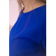 Шифоновая нарядная блуза с рюшами цвета электрик 167R089