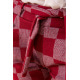 Жіночі завужені штани в клітку червоного кольору 117R044