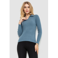 Кофта женская однотонная, цвет джинс, 204R018