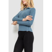 Кофта женская однотонная, цвет джинс, 204R018