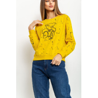 Свитшот женский, цвет желтый, 131RA18