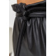 Штани жіночі з екошкіри на флісі, колір чорний, 164R679