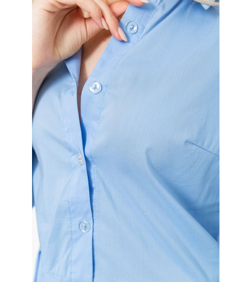 Рубашка женская удлиненная, цвет голубой, 176R106-1