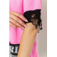 Джемпер женский вязаный, цвет розово-черный, 117R1484-1
