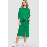 Костюм женский повседневный, цвет зеленый, 115R0518