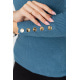 Кофта женская трикотажная однотонная, цвет джинс, 204R017