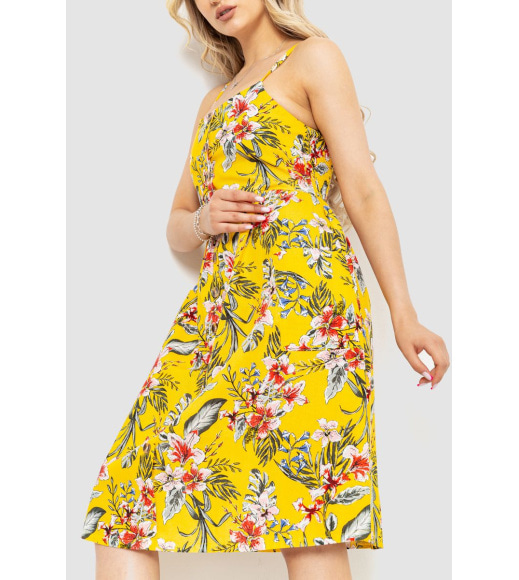Сарафан женский с цветочным принтом, цвет желтый, 221R1932-7