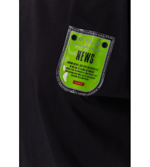 Костюм жіночий повсякденний футболка+шорти, колір чорний, 198R2012
