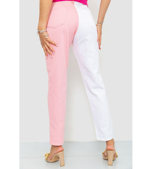 Літні жіночі джинси МОМ біло-бежевого кольору 164R426