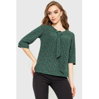Блуза с принтом, цвет зеленый, 230R150-4