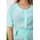 Летняя блузка шифоновая с короткими рукавами и пояском цвет Мятный 172R22