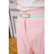 Классические женские брюки розового цвета с ремешком 182R308