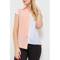 Блуза двухцветная, цвет персиковый, 230R99