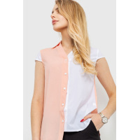 Блуза двухцветная, цвет персиковый, 230R99