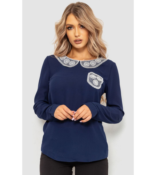 Блуза жіноча, колір темно-синій, 172R135