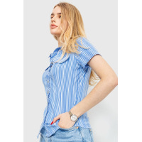 Рубашка женская в полоску, цвет бело-голубой, 230R060