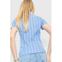 Сорочка жіноча в смужку, колір біло-блакитний, 230R060