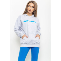 Худи женский свободного кроя, цвет светло-серый, 131R153186