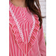 Нарядная женская рубашка, в красно-белую полоску, 102R200