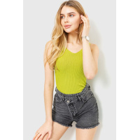 Майка женская в рубчик, цвет салатовый, 204R028