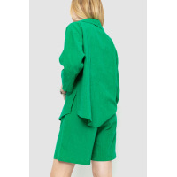 Костюм женский свободного кроя ткань лен, цвет зеленый, 177R024
