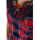 Жіноча піжама в клітину, колір червоно-синій, 219RT-326