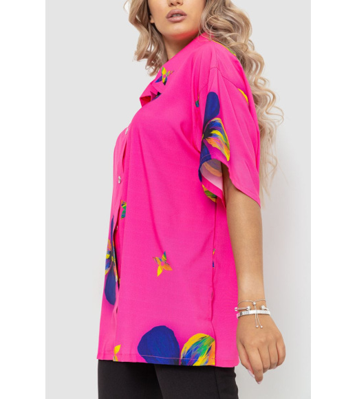 Рубашка женская батал, цвет розовый, 102R5220