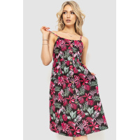 Сарафан женский с цветочным принтом, цвет черно-розовый, 221R1932-3