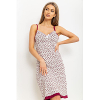 Ночная рубашка с цветочным принтом, цвет молочно-бордовый, 219RTA-330