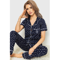 Пижама женская с принтом, цвет темно-синий, 219RP-217