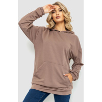 Худи женский двухнитка, цвет коричневый, 102R348